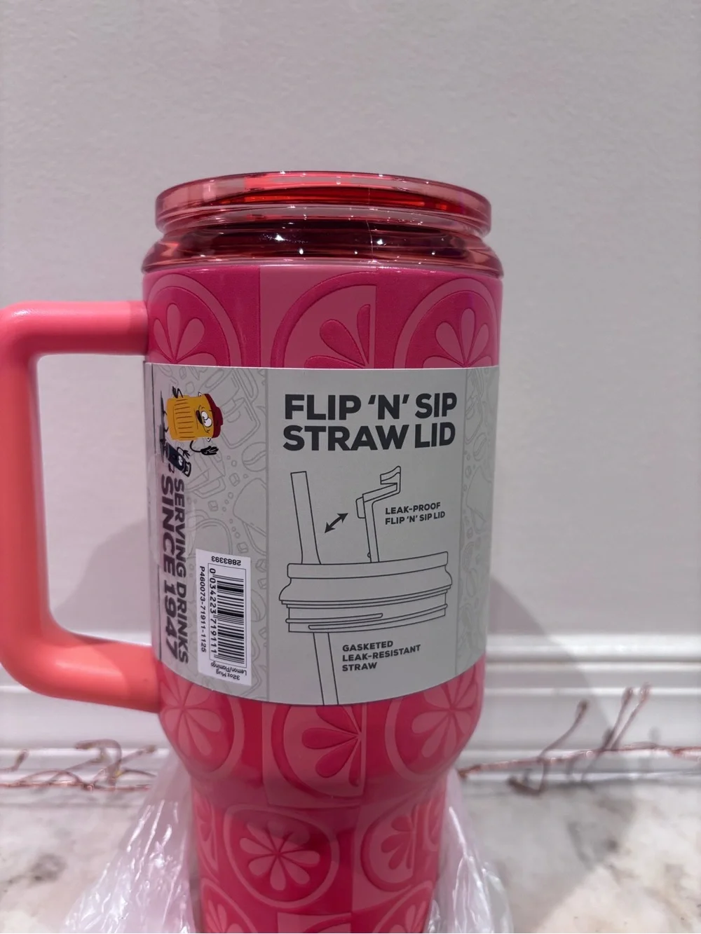 Igloo Citrus Collection Flip'N Sip Insulated Travel Mug with Handle